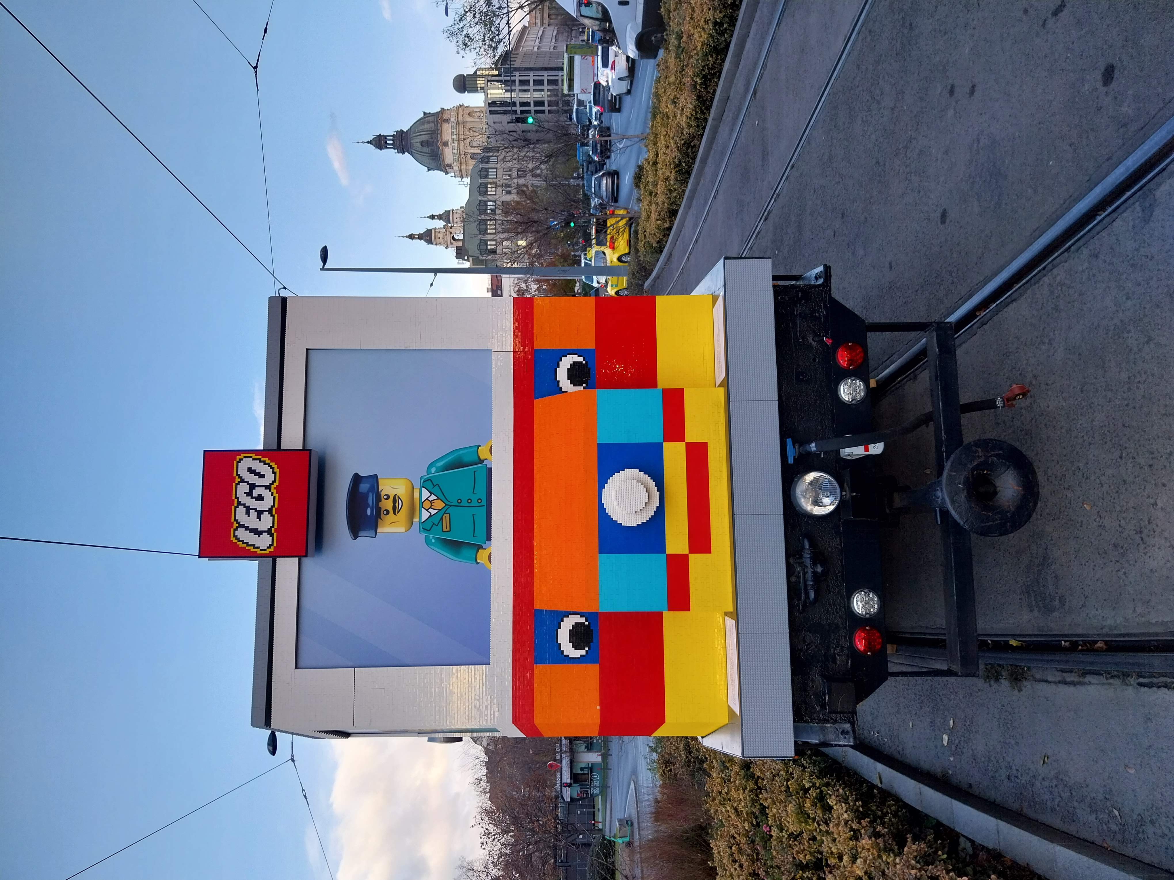 LEGO tram in Budapest's Deák Square