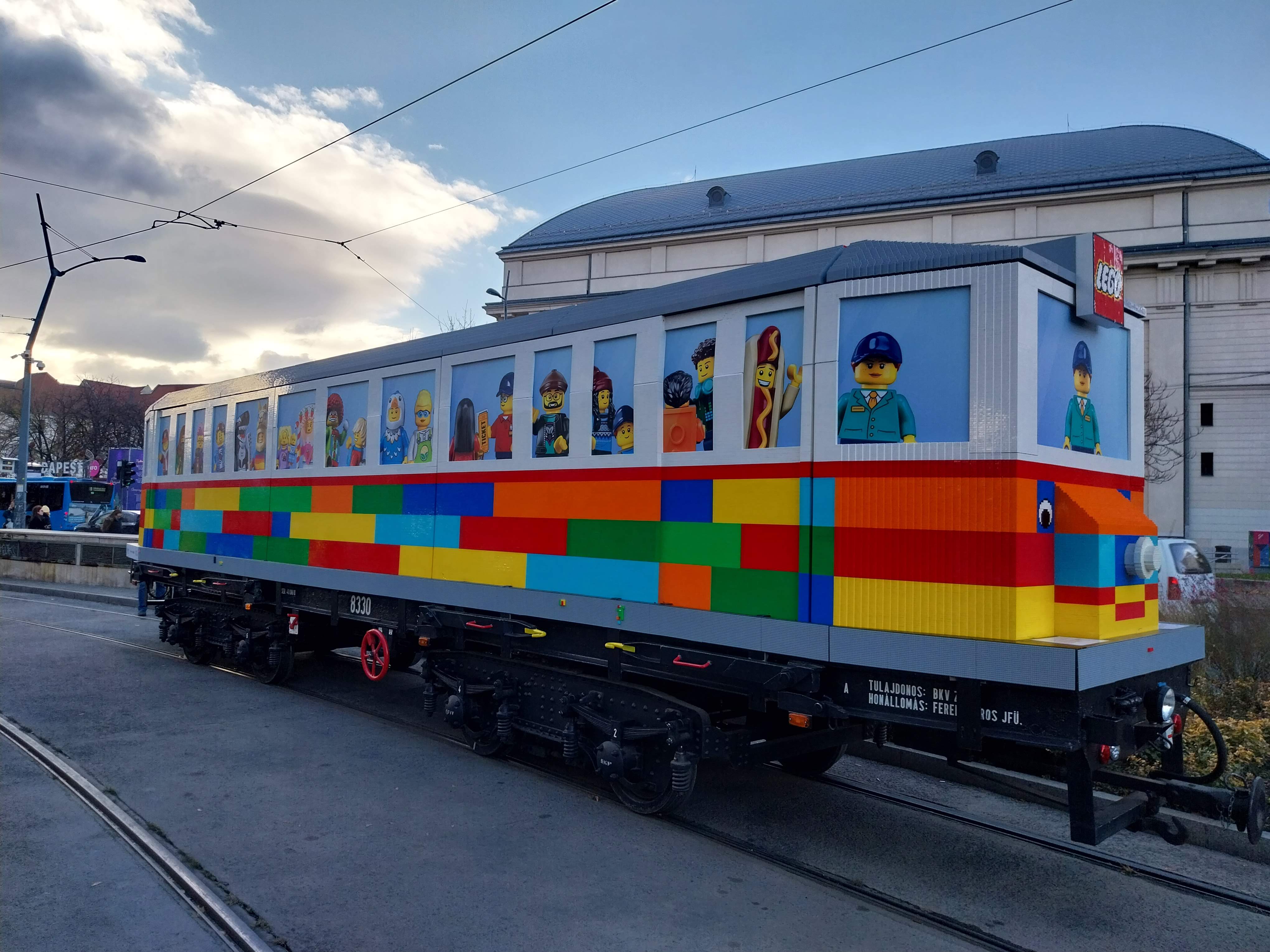 LEGO tram in Budapest's Deák Square